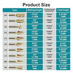 10Pcs 1/4'' Shank Double Cut Burr Set, Carbide Rotary Files Bits for Die Grinder Metal Wood Concrete Plastic Grinding Carving Engraving Drilling Polishing Cutting