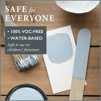 AMY HOWARD AT HOME Chalk-Based One Step Paint for Furniture, Cabinetry, Decor, Finish, and More | No Stripping, Sanding, or Priming | Ultra-Light Base | 32 Ounce | French Blue