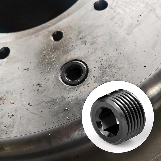 GASHER 70Pcs Carbon Steel Pipe Plug Fitting Internal Hex Thread Socket Pipe Plug Set, 1/8" 1/4" 3/8" 1/2" 3/4" NPT