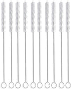 Long Straw Brush, Nylon Pipe Tube Cleaner 10-ihch X 2/5-inch Set of 10