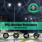 BBESTLED 320W LED Parking Lot Light with Dusk to Dawn Photocell - UL DLC Listed 44800LM IP65 5000K Slip Fit Mount Commercial Outdoor Area Street Roadway Pole Lighting 100-277VAC Input