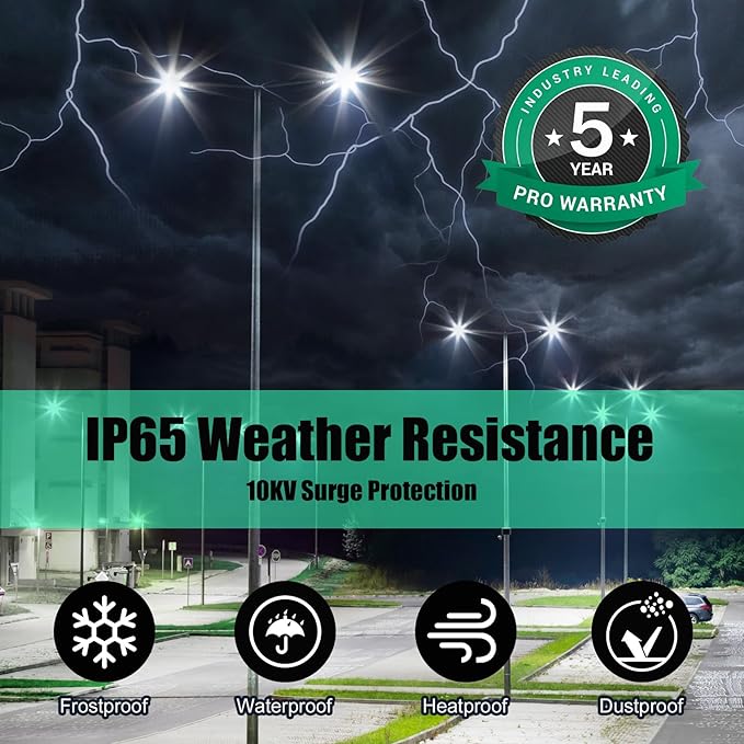 BBESTLED 320W LED Parking Lot Light with Dusk to Dawn Photocell - UL DLC Listed 44800LM IP65 5000K Slip Fit Mount Commercial Outdoor Area Street Roadway Pole Lighting 100-277VAC Input