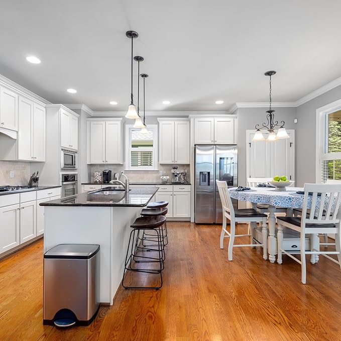 Meconard 6 Pack 6 Inch Ultra-Thin LED Recessed Ceiling Light, 3000K/4000K/5000K Selectable, Dimmable 12W=110W, 1050LM, IC Rated Can-Killer Downlights with Junction Box, ETL and Energy Star Listed