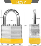 Padlocks Keyed Alike, Pack of 48, Laminated Steel Keyed Lock (1-9/16", 40mm), Padlocks with Same Key, Normal Shackle, for Toolbox, Locker & StorageUnit or More