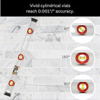 Kapro - 130 Project I-Beam Level - Features V-Groove, Horizontal, Vertical + 45° Vials - Aluminum Frame + Handle + ABS End Caps - 24 Inch