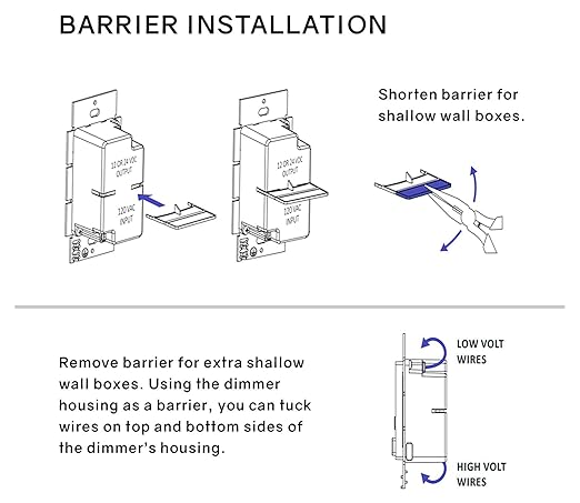 HitLights 100 Watt LED Driver and Dimmer Switch Single Integrated Unit, EZDim 120V AC – 24V DC Wall Dimmer Switch Compatible with Most Solid Color 24VDC Tape Lights and Fixtures, UL Listed