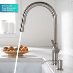 KRAUS Oletto Single Handle Pull Down Kitchen Faucet in Spot Free Stainless Steel, KPF-2820SFS