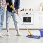 2 Pack Mop Head Replacement, Cleaning Heavy Duty Mop Head Commercial Replacement, Wet Industrial Blue Cotton Looped End String Head Refills, Wet Refills Head Optimal Absorption and Durability (Blue)