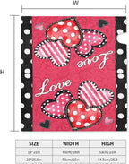 Kawani Valentine's Day Love Hearts Mailbox Covers Magnetic Red Pink and Black Polka Dots Mailbox Covers Magnetic Standard Size 25.5x21 Inch Holiday Post Letter Box Cover for Garden Yard Decor