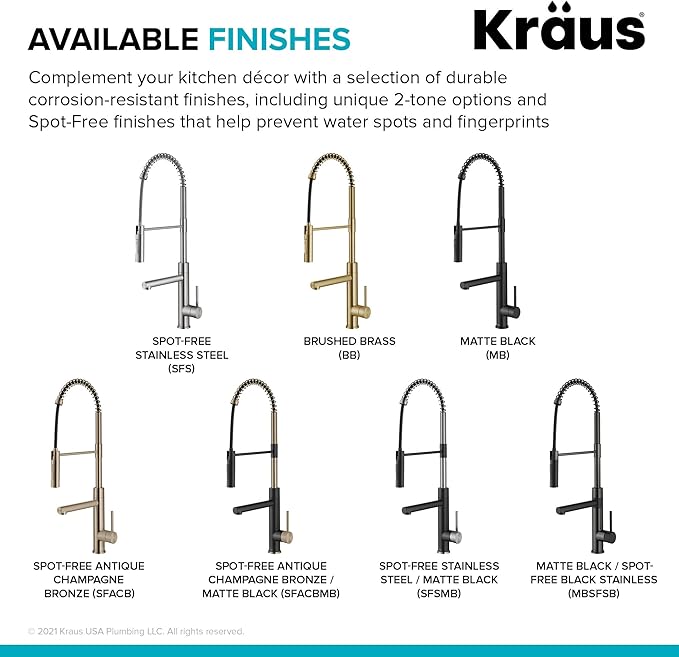 KRAUS Artec Pro Commercial Style Pull-Down Single Handle Kitchen Faucet with Pot Filler in Spot Free Antique Champagne Bronze/Matte Black, KPF-1604SFACBMB