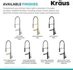 KRAUS Artec Pro Commercial Style Pull-Down Single Handle Kitchen Faucet with Pot Filler in Brushed Brass, KPF-1604BB