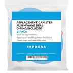 Impresa Replacement Canister Flush Valve Seal & Toilet Ring Seal - 2-Pack Blue Rubber - Compatible with American Standard Champion 4 & Eljer 4 - Fits 7301111-0070A
