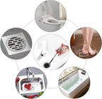 Drain Snake for Hair Clogs, 116 Inch Snake Drain Hair Removal Too, Plumbing Auger Tool with Hook for Tub Pipes