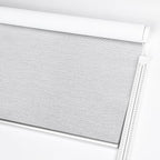 ALLBRIGHT 100% Blackout Roller Blinds Woven Shades with Striped Jacquard, Cordless Window Shades, UV Protection Fabric, Easy-Install for Indoor Home & Office, Grey Old, 23" W x 72" H