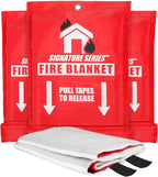 Signature Series Fire Blanket | Flame Suppression Fiberglass Blanket for Home & Kitchen Safety | Ultimate Fire Protection Blankets That Never Expire