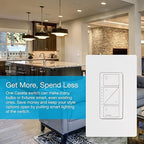 Lutron Caseta Original Smart Dimmer Switch (Lutron Smart Hub Required), for LED Lights, 150 Watt, Single-Pole/3-Way, No Neutral Required, PD-6WCL-LA, Light Almond, 10 Pack