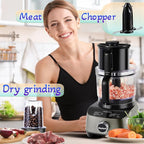 14 Cup Blender and Food Processor Combo for kitchen, large food processor for Chopping,Blending, Mixing,Mincing, Slicing, Shredding,Mincing, Purees & Dough Easy to Operate and Clean for Home Use,600W