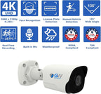 GW Security 32 Channel NVR UltraHD 4K Face Recognition NDAA & TAA Compliant Security Camera System with 32 x 8MP @25FPS Outdoor & Indoor PoE Bullet Cameras, 10 Smart AI Functions
