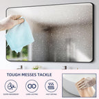 & PLUSH Microfiber Cleaning Cloth Roll - 50 Pack, Tear Away Microfiber Towels, 12" x 12", Reusable, Washable, Streak Free, Ultra Absorbent Dish Rags for Car, Home, Garage or Shop (Blue)