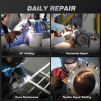 ARCCAPTAIN DC 5 In 1 TIG Welder With Pulse, 200Amp DC 5 In 1 HF/Lift/Pulse/Spot TIG & Stick, 110v/220v Dual Voltage LED Digital Display MultiProcess TIG Welding Machine with 2T/4T TIG200P