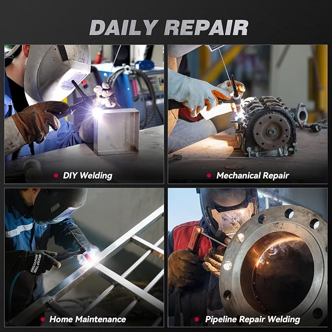 ARCCAPTAIN DC 5 In 1 TIG Welder With Pulse, 200Amp DC 5 In 1 HF/Lift/Pulse/Spot TIG & Stick, 110v/220v Dual Voltage LED Digital Display MultiProcess TIG Welding Machine with 2T/4T TIG200P