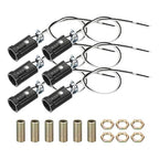 PATIKIL Candelabra Base Lamp Holder Light Socket, 6pcs UL Listed Keyless E12 Bulb Socket with 9.8" Wire Leads for E12 Incandescent LED Light Bulbs, 1.7" Tall