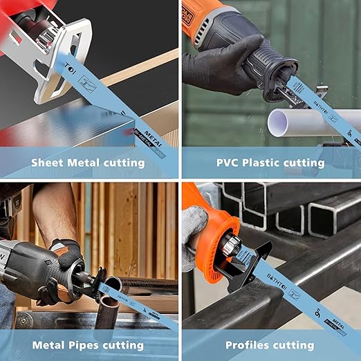 20 Pack 9 Inch 18 Tpi Reciprocating Saw Blades with 8% Cobalt for Longer Life and Faster Cutting Speed, Bi-Metal Sawzall Blades for Sheet Metal, Pipes, PVC Plastic, Profiles Cutting