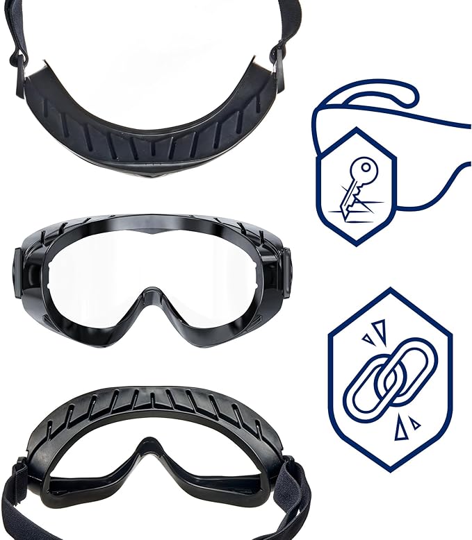 Dräger X-pect 4400 Safety Goggles | Anti-Fog & Anti-Scratch Goggles with Chemical Resistance | 5pcs