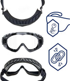 Dräger X-pect 4400 Safety Goggles | Anti-Fog & Anti-Scratch Goggles with Chemical Resistance | 5pcs
