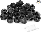 GASHER 30Pcs 1/2" NPT Carbon Steel Pipe Plug Fitting Internal Hex Thread Socket Pipe Plug