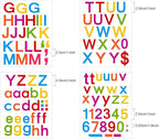 Outus 8 Sheets Vinyl Letter Stickers Self Adhesive Mailbox Numbers Alphabet Stickers Stick on Letters for Christmas Stockings Scrapbook Bulletin Board School Business(1 Inch,Rainbow)