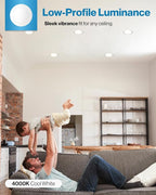 Sunco 48 Pack Recessed Lighting 6 Inch LED, Canless Ceiling Lights Slim with Junction Box, 850 LM, 14W (100W Equivalent), 4000K Cool White, Dimmable, Wafer Thin, 50000 Lifetime Hours ETL