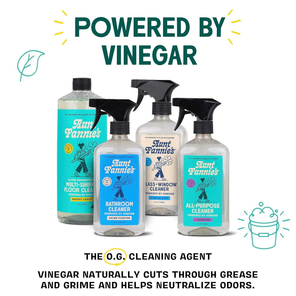 Aunt Fannie's Bundle: Floor Cleaner Vinegar Wash (Lavender) + Hardwood Floor Cleaner (Lemon)