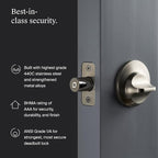 Level Lock+ (Wi-Fi) Smart Lock - World's Smallest Smart Lock Plus Apple Home Keys - Lock/Unlock from Anywhere - Level App for iOS & Android - Works with Apple Home, Alexa, Google Home (Satin Chrome)