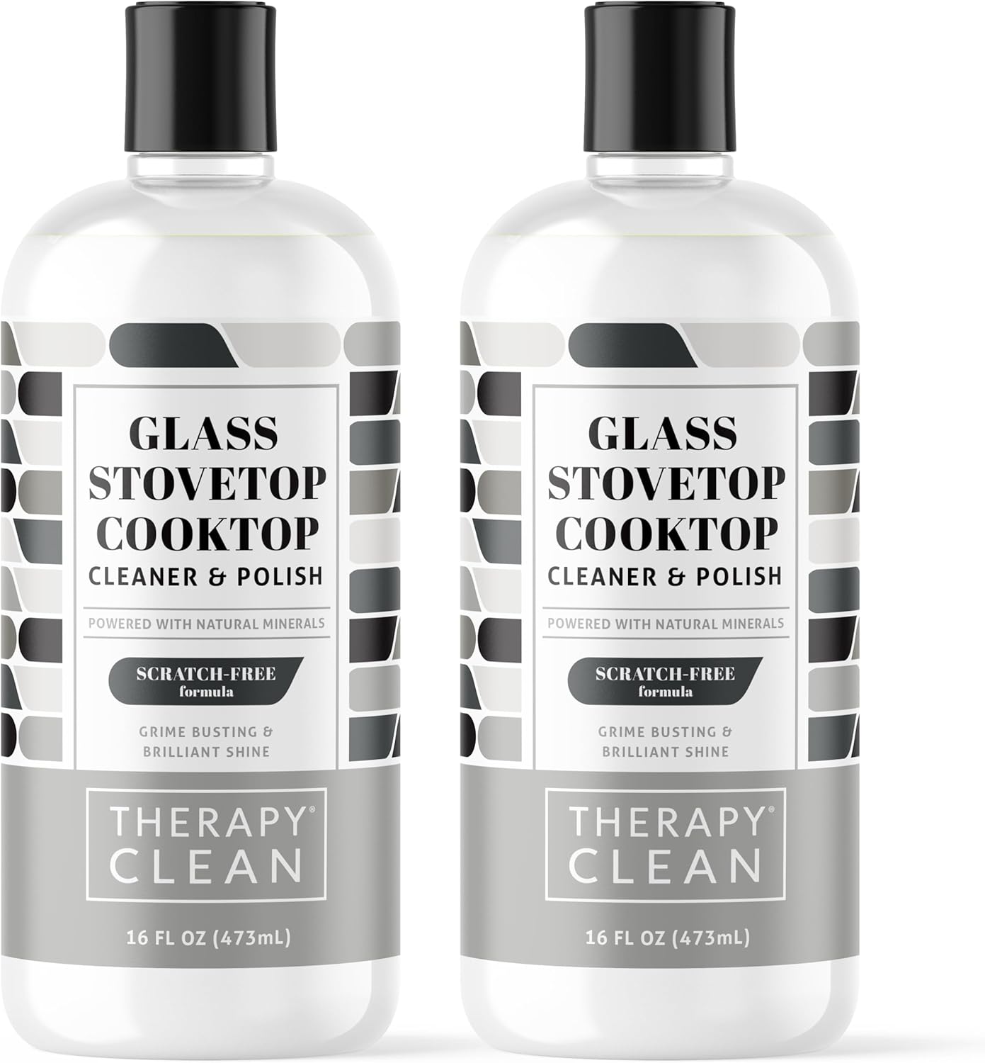 Therapy Glass Stove Top Cleaner 16 fl oz. (2 Pack) - Safe for Ceramic, Electric, Induction Stovetops