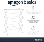Amazon Basics Foldable Portable Laundry Rack for Air Drying Clothing, Indoor Outdoor Use - 14.5" D x 29.5" W x 41.8" H, White