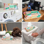 3 Packs Surface Cleaning Wipes Bleach Free, Thick & Large Dispose, All-Purpose Cleaner for Bathroom, Kitchen, Office, 300 Count Soft Flow, Biodegradable, Juniper Scent