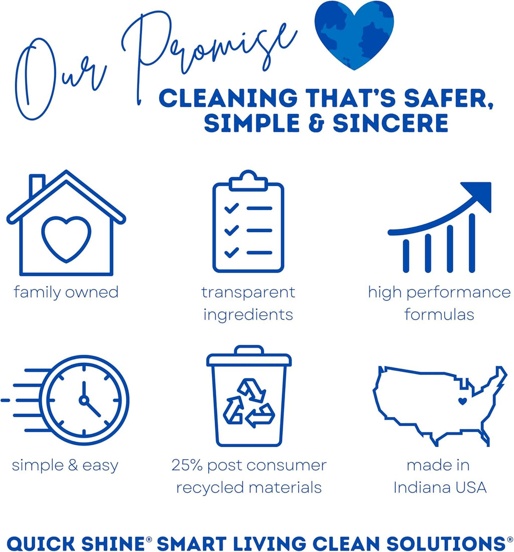 Quick Shine Multi Surface Deep Floor Cleaner and Wax Remover 27oz, 6Pk | Removes Wax Build-Up, Revitalizes Floors & Cleans Grout | Use on Hardwood, Laminate, LVT, Tile and Stone | Pro-Level Cleaning