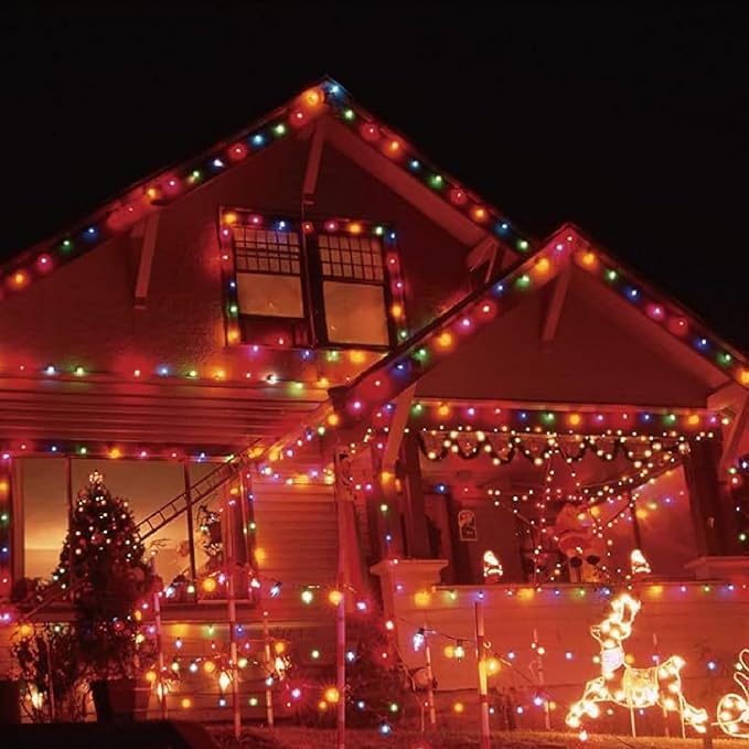 10 Pack G40 Red Led Replacement Bulbs,E12/C7 Candelabra Base,1 Watt Shatterproof Colored Bulbs for Christmas Halloween Outdoor Indoor Decor (Red)