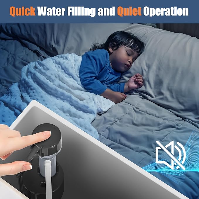 Universal Toilet Fill Valve Replacement Kit, Toilet Repair Kit Inside Tank, Height Adjustable & Water-Saving, Quiet & Anti-Siphon, Easy to Install (1-Pack)