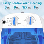 Giantex Portable Mini Washing Machine, 5.5 lbs Capacity Small Compact Laundry Washer with Spin Tub & Drain Hose, Semi-automatic Washer Machine for Apartment Dorms RV Home (Blue)