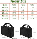 Small Tool Bag,Close Top Wide Mouth Tool Organizer Bag,Large Capacity Tool Bags for Men,Canvas Tool Storage Bag for Storage Handbag for Screwdrivers,Wrench,Pliers Hand Tools (black, 20 Inch)