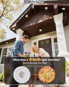 Adetu Recessed Lighting 6 inch, 360°+90° Adjustable Directional 6 inch Gimbal Led Recessed Light, 2700K-5000K 5CCT Dimmable Retrofit Eyeball Can Recessed Lights with Jbox, ET (White-12 Pack)