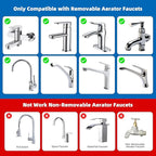 iFealClear 18 Pcs Brass Faucet Adapter Kit, Kitchen Sink Aerator Adapters with 4 Pcs Removal Wrench Tools, Male Female Connectors for Faucet with Removable Aerators to Water Filter, Garden Hose, Rv