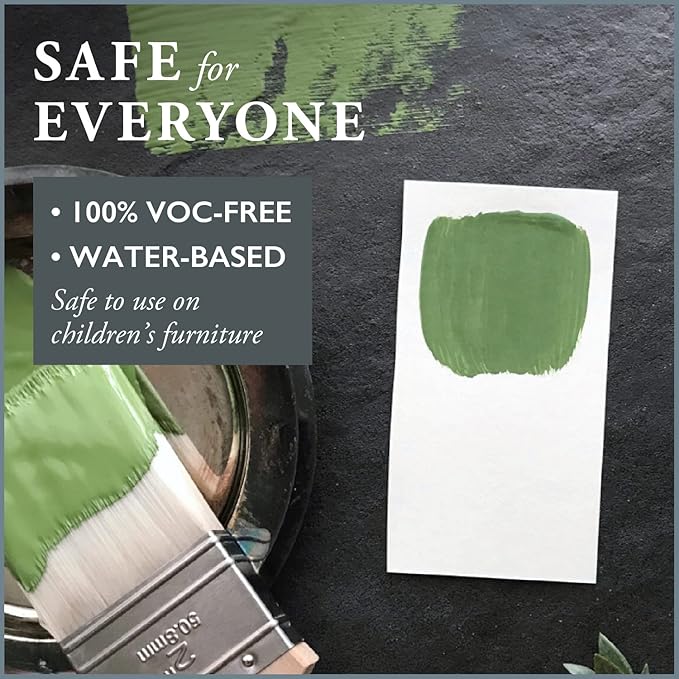 AMY HOWARD AT HOME Chalk-Based One Step Paint for Furniture, Cabinetry, Decor, Finish, and More | No Stripping, Sanding, or Priming | Dark Base | 16 Ounce | Easy Street