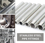 TAISHER 4PCS Stainless Steel Pipe Fittings, 1/4" NPT Male x 1/4" NPT Female Threaded, 2" Length Nipple Cast Pipe