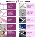 Shower Squeegee with Silicone Hook, 11" Inch Width All Purpose Squeegee Wiper for Shower Glass Doors Bathroom Mirror Tiles Car Window Cleaner Tool - Pink