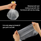 Seajan 18 Roll Painters Plastic with Tape Pre Taped Masking Film for Painting Automotive Paint Adhesive Protective Film Masking Tape Roll Plastic Painting Covering (White,5 x 65 Ft)