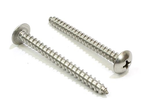 #8 x 1-1/4" Stainless Truss Head Phillips Wood Screw, (100pc) 18-8 (304) Stainless Steel Screws by Bolt Dropper, ssd Screws