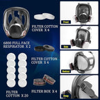 Reusable Half Face and Full Face Gas Mask with Activated Carbon Filter Against Organic Vapor/Dust/Chemical